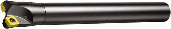 Sandvik Coromant - 24mm Cut Diam, 1.2mm Max Depth of Cut, 1-1/4" Shank Diam, 10" OAL, Indexable Chamfer & Angle End Mill - R210-090412M- Insert Style, Cylindrical Shank, 10° Lead Angle, Through Coolant - Industrial Tool & Supply