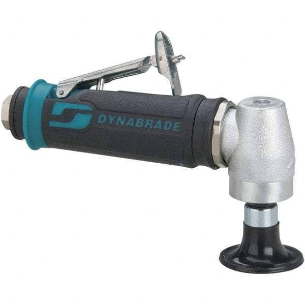 Dynabrade - 2" Max Disc, 12,000 RPM, Pneumatic Handheld Disc Sander - 27 CFM, 1/4" Inlet, 0.4 hp, 90 psi, Includes Wrench & Disc Sander - Industrial Tool & Supply