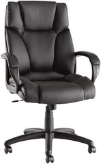 ALERA - 28-3/8" High Office/Managerial/Executive Chair - 21" Wide x 20" Deep, Soft Leather Seat, Black - Industrial Tool & Supply