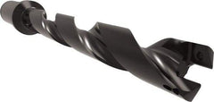 Allied Machine and Engineering - Series 22, 22 to 24mm Diam, 1" Diam Straight Shank with Flange, Helical Flute Spade Drill - 6-39/64" Max Depth, 7-59/64" Body Length, 10-13/64" OAL, Standard Length, Through Coolant - Industrial Tool & Supply