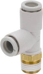 SMC PNEUMATICS - 12mm Outside Diam, 1/2 BSPT, Brass/Polybutylene Push-to-Connect Tube Male Run Tee - 145 Max psi - Industrial Tool & Supply