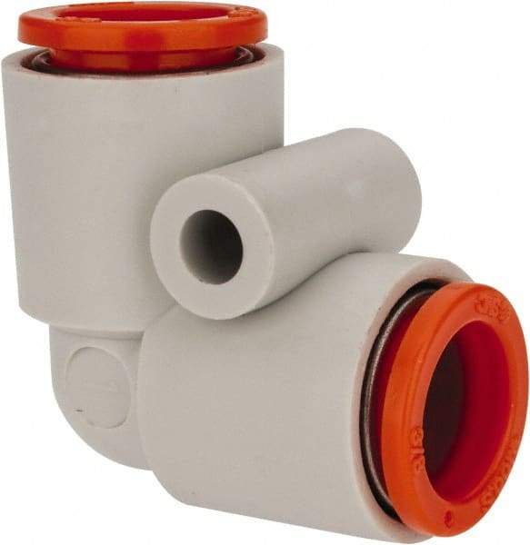 SMC PNEUMATICS - 3/8" OD, Brass/Polybutylene Push-to-Connect Union Elbow - 145 Max psi - Industrial Tool & Supply