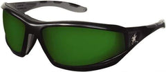 MCR Safety - Green Lenses, Framed Welding Glasses - Scratch Resistant, Size Universal, Wrap Around - Industrial Tool & Supply