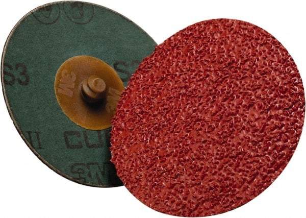 3M - 4" Disc Diam, 36 Grit, Ceramic Quick Change Disc - Type R Attaching System, Coated, Orange, 12,000 RPM, 982C Series - Industrial Tool & Supply