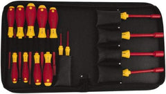 Wiha - 15 Piece 1/4 to 1/2" Insulated Nutdriver Set - Cushion Grip Handle - Industrial Tool & Supply