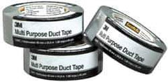 3M - 2" x 50 Yds Silver Duct Tape - 5.5 mil, Rubber Adhesive, Polyethylene Film Backing, 19 Lb/ln Tensile Strength, 248°F Max, Series 2929 - Industrial Tool & Supply