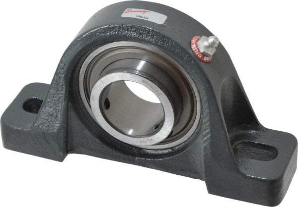 Browning - 1-1/2" ID, 7-1/8" OAL x 4" OAH Pillow Block - 4,467 Lb Static Cap, 7,340 Lb Dyn Cap, 5-3/8" Btw Mnt Hole Ctrs, 2" Base-to-Ctr Ht, Cast Iron - Industrial Tool & Supply