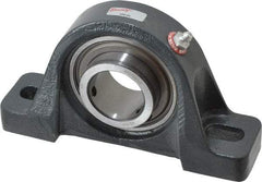 Browning - 1-1/2" ID, 7-1/8" OAL x 4" OAH Pillow Block - 4,467 Lb Static Cap, 7,340 Lb Dyn Cap, 5-3/8" Btw Mnt Hole Ctrs, 2" Base-to-Ctr Ht, Cast Iron - Industrial Tool & Supply