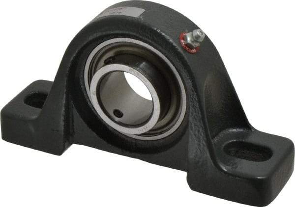 Browning - 1-3/16" ID, 6-3/16" OAL x 3-9/32" OAH Pillow Block - 2,567 Lb Static Cap, 4,381 Lb Dyn Cap, 4-23/32" Btw Mnt Hole Ctrs, 1-11/16" Base-to-Ctr Ht, Cast Iron - Industrial Tool & Supply