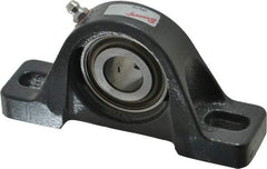 Browning - 3/4" ID, 5" OAL x 2-17/32" OAH Pillow Block - 1,444 Lb Static Cap, 2,611 Lb Dyn Cap, 3-3/4" Btw Mnt Hole Ctrs, 1-5/16" Base-to-Ctr Ht, Cast Iron - Industrial Tool & Supply