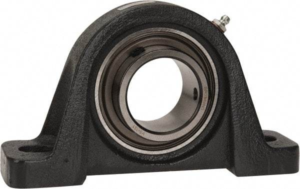 Browning - 1-15/16" ID, 8" OAL x 4-9/16" OAH Pillow Block - 5,216 Lb Static Cap, 7,889 Lb Dyn Cap, 6-3/16" Btw Mnt Hole Ctrs, 2-1/4" Base-to-Ctr Ht, Cast Iron - Industrial Tool & Supply