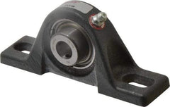 Browning - 1/2" ID, 4-7/8" OAL x 2-3/32" OAH Pillow Block - 1,444 Lb Static Cap, 2,611 Lb Dyn Cap, 3-5/8" Btw Mnt Hole Ctrs, 1-1/16" Base-to-Ctr Ht, Cast Iron - Industrial Tool & Supply
