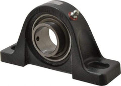 Browning - 1-1/4" ID, 6-3/16" OAL x 3-5/32" OAH Pillow Block - 2,567 Lb Static Cap, 4,381 Lb Dyn Cap, 4-5/8" Btw Mnt Hole Ctrs, 1-9/16" Base-to-Ctr Ht, Cast Iron - Industrial Tool & Supply