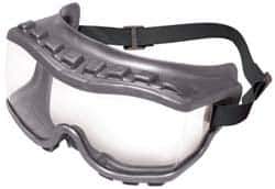 Uvex - Size Universal, Clear Polycarbonate Anti-Fog & Scratch Resistant Lens, Safety Goggles - Ventless, Gray TPE (Thermopoly Elastomer) Frame, Over the Glass Style - Industrial Tool & Supply