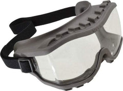 Uvex - Size Universal, Clear Polycarbonate Anti-Fog & Scratch Resistant Lens, Safety Goggles - Direct Vent, Gray TPE (Thermopoly Elastomer) Frame, Over the Glass Style - Industrial Tool & Supply