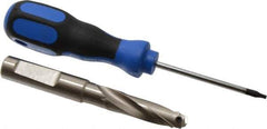 Guhring - 29/64 to 0.472" Diam, 38.1mm Max Depth, 1/2" Shank Diam, 56mm Flute, Replaceable Tip Drill - HT 800 WP Insert, Series 4107 - Industrial Tool & Supply