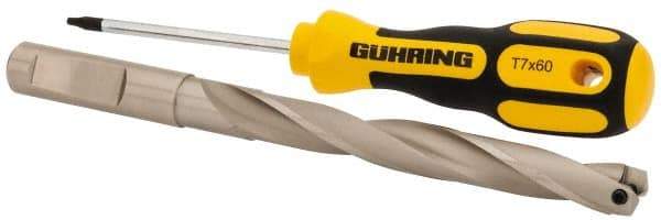 Guhring - 12.5 to 12.99mm Diam, 93.3mm Max Depth, 5/8" Shank Diam, 113mm Flute, 160mm OAL, Replaceable Tip Drill - HT 800 WP Insert, Series 4109 - Industrial Tool & Supply