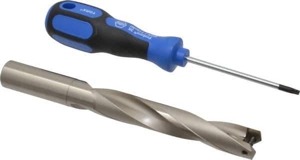 Guhring - 3/4 to 0.767" Diam, 101.1mm Max Depth, 19.05mm Shank Diam, 182mm OAL, Replaceable Tip Drill - HT 800 WP Insert, Series 4108 - Industrial Tool & Supply