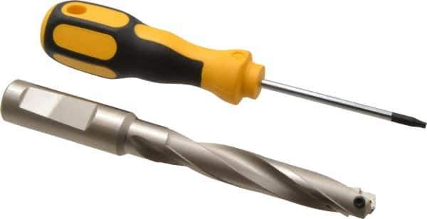 Guhring - 0.512 to 17/32" Diam, 69.9mm Max Depth, 15.88mm Shank Diam, 137mm OAL, Replaceable Tip Drill - HT 800 WP Insert, Series 4108 - Industrial Tool & Supply