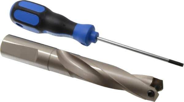 Guhring - 0.984 to 1" Diam, 81.3mm Max Depth, 1" Shank Diam, 120mm Flute, Replaceable Tip Drill - HT 800 WP Insert, Series 4107 - Industrial Tool & Supply