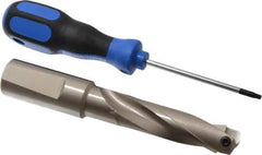 Guhring - 0.827 to 0.846" Diam, 68.6mm Max Depth, 1" Shank Diam, 101mm Flute, Replaceable Tip Drill - HT 800 WP Insert, Series 4107 - Industrial Tool & Supply