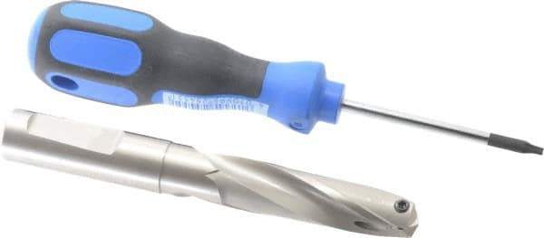Guhring - 0.61 to 0.63" Diam, 50.9mm Max Depth, 5/8" Shank Diam, 75mm Flute, Replaceable Tip Drill - HT 800 WP Insert, Series 4107 - Industrial Tool & Supply