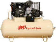 Ingersoll-Rand - 10 hp, 120 Gal Stationary Electric Horizontal Screw Air Compressor - Three Phase, 175 Max psi, 35 CFM, 460 Volt - Industrial Tool & Supply