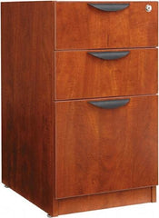ALERA - 15-5/8" Wide x 28-1/2" High x 28-1/2" Deep, 3 Drawer Full Pedestal - Woodgrain Laminate, Cherry - Industrial Tool & Supply