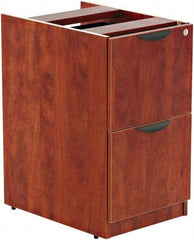 ALERA - 15-5/8" Wide x 28-1/2" High x 28-1/2" Deep, 2 Drawer Full Pedestal - Woodgrain Laminate, Medium Cherry - Industrial Tool & Supply