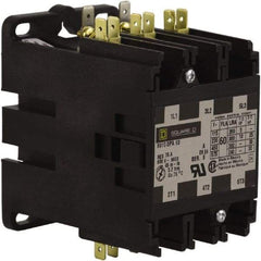 Square D - 3 Pole, 60 Amp Inductive Load, 277 Coil VAC at 60 Hz, Definite Purpose Contactor - Phase 1 and Phase 3 Hp:  10 at 230 VAC, 25 at 230 VAC, 30 at 460 VAC, 30 at 575 VAC, 5 at 115 VAC, 75 Amp Resistive Rating, CE, CSA, UL Listed - Industrial Tool & Supply