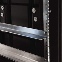SKB Corporation - Tool Box Steel Rack Accessories - 2" Wide x 1-1/4" Deep x 19-1/2" High, Black, For 20" Shock Racks - Industrial Tool & Supply