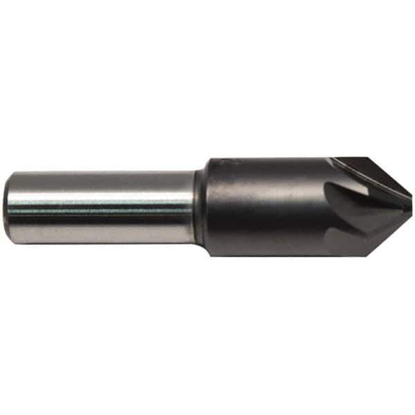 M.A. Ford - 3/16" Head Diam, 3/16" Shank Diam, 6 Flute 120° High Speed Steel Countersink - ALtima Blaze Finish, 1-1/2" OAL - Industrial Tool & Supply