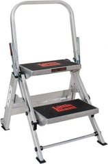 Little Giant Ladder - 2 Steps, 1-1/2' High, Type IA Rating, Aluminum Step Ladder - 300 Lb Capacity, 21" Base Width - Industrial Tool & Supply