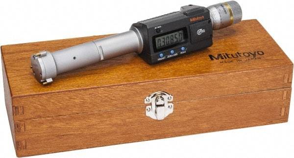Mitutoyo - 1" to 1.2", IP65, TiN Finish, Electronic Inside Micrometer - 0.00005" Resolution, 0.00015" Accuracy - Industrial Tool & Supply