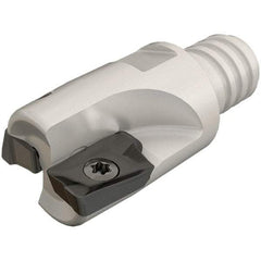 Iscar - 3/4" Cut Diam, 0.39" Max Depth of Cut, 0.96" OAL, Indexable Square Shoulder End Mill - HM90 AP.. 1003.. Inserts, T12 Modular Connection, 90° Lead Angle, Series Heli2000, Multimaster - Industrial Tool & Supply