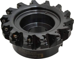 Kennametal - 5" Cut Diam, 1" Arbor Hole, 4.51mm Max Depth of Cut, 45° Indexable Chamfer & Angle Face Mill - 14 Inserts, HNGJ 535-GD Insert, Right Hand Cut, 14 Flutes, Through Coolant, Series KSHR - Industrial Tool & Supply