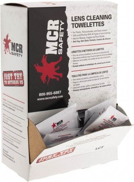 MCR Safety - Lens Cleaning Towelettes & Tissues Cleaner Type: Non-Silicone Number of Towelettes/Tissues: 100 - Industrial Tool & Supply