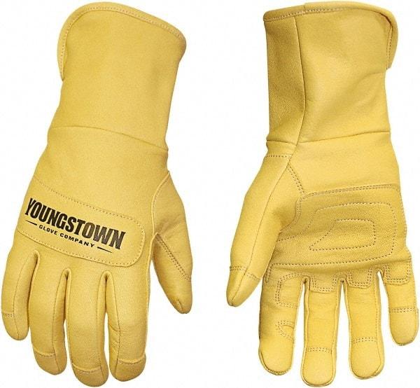 Youngstown - Size M, Leather or Synthetic Leather, Arc Flash Gloves - Unlined, 20.8 cal/Sq cm Max Arc Protection, HRC 2, NFPA70E - Industrial Tool & Supply