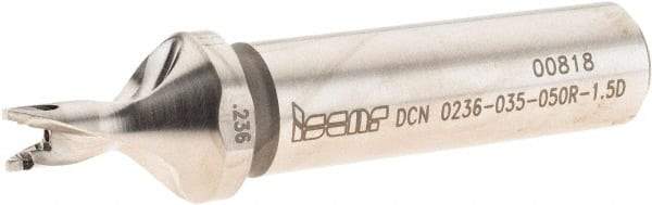 Iscar - 0.236" to 1/4" Diam, 1.5xD, 0.35" Max Depth, 1/2" Shank Diam, 2.87" OAL, Replaceable-Tip Drill - FCP, ICK, ICK-2M, ICM, ICN, ICP, iCP-2M Insert, 6 Seat Size, 51643898 Toolholder, Series SumoCham - Industrial Tool & Supply