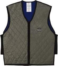 Ergodyne - Size L, Gray Cooling Vest - 38 to 42" Chest, Zipper Front, Nylon - Industrial Tool & Supply