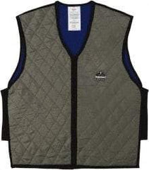 Ergodyne - Size L, Gray Cooling Vest - 38 to 42" Chest, Zipper Front, Nylon - Industrial Tool & Supply