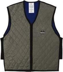Ergodyne - Size M, Gray Cooling Vest - 36 to 38" Chest, Zipper Front, Nylon - Industrial Tool & Supply