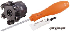 Kennametal - 2-1/2" Cut Diam, 6.35mm Max Depth, 3/4" Arbor Hole, 6 Inserts, RP.T 43.. Insert Style, Indexable Copy Face Mill - KSRM Cutter Style, 27,300 Max RPM, 50mm High, Series KSRM - Industrial Tool & Supply