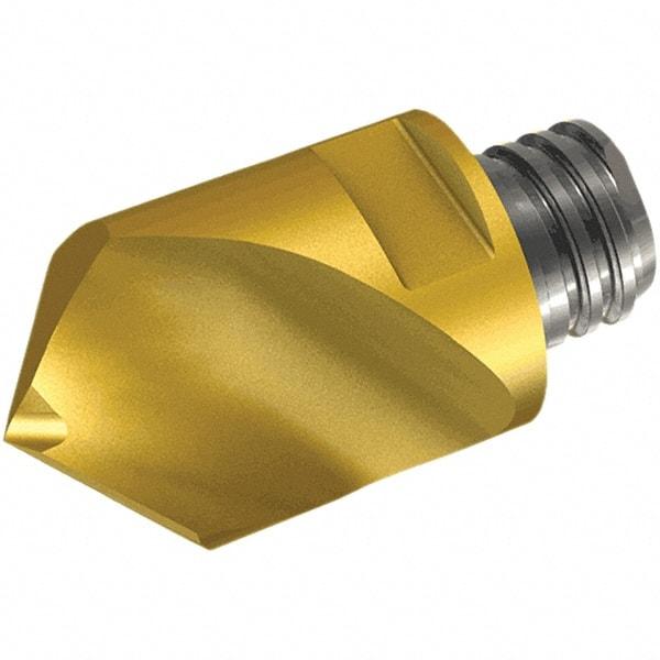 Iscar - MM EC-D Grade IC908 Carbide Spotting Drill Milling Tip Insert - TiAlN Finish, 1 Flute, 16mm Cutting Diam, 28mm Extension - Industrial Tool & Supply