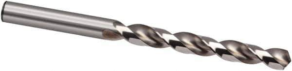 Guhring - 7.9mm 130° High Speed Steel Jobber Drill - Bright Finish, Right Hand Cut, Spiral Flute, 117mm OAL, Cone Relief Point - Industrial Tool & Supply