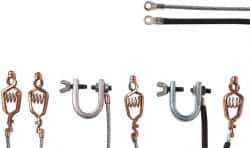 Justrite - Drum Bondwires End Style: Alligator Clip Both Ends Length (Feet): 3.00 - Industrial Tool & Supply