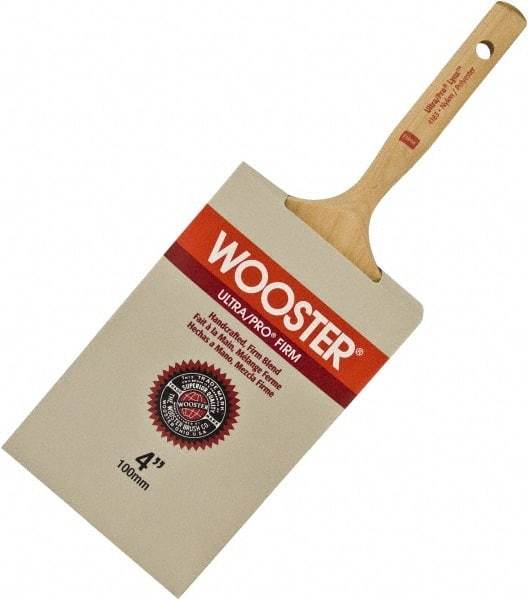 Wooster Brush - 3" Flat Nylon/Polyester Varnish Brush - 3-3/16" Bristle Length, 6-1/4" Maple Dowel Handle - Industrial Tool & Supply