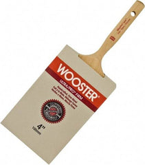 Wooster Brush - 3" Flat Nylon/Polyester Varnish Brush - 3-3/16" Bristle Length, 6-1/4" Maple Dowel Handle - Industrial Tool & Supply
