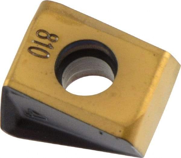 Iscar - T490 LNHT080408 Grade IC810 Carbide Milling Insert - AlTiN/TiN Finish, 0.2819" Thick, 0.8mm Corner Radius - Industrial Tool & Supply