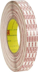 3M - 1/2" x 360 Yd Rubber Adhesive Double Sided Tape - 6 mil Thick, Polypropylene Film Liner, Series 476XL - Industrial Tool & Supply